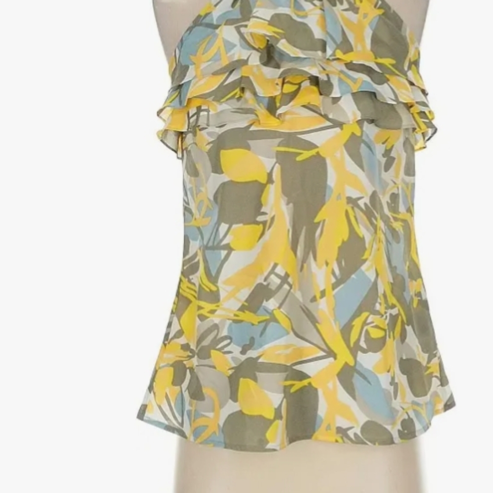 Banana Republic Multicolor Floral Ruffle Blouse